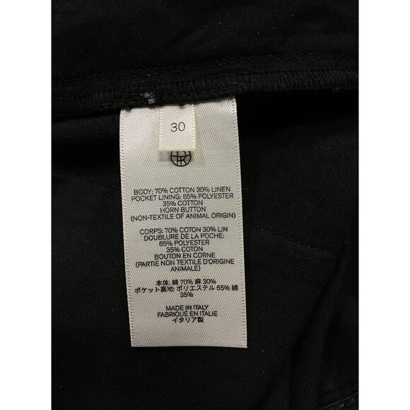 The Row 'East' Black Twill Pants Size 30 - Picture 5 of 5
